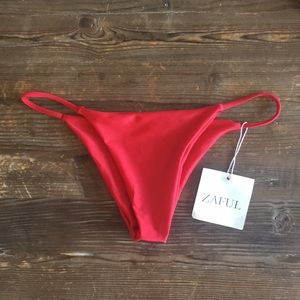 Zaful red bikini bottoms - cheeky